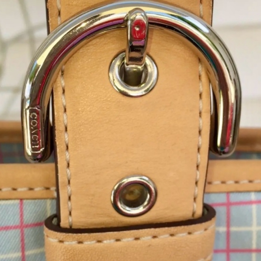 COACH Soho Tattersall Twill Tote 2004 Vintage with THE BULLSEYE - Picture 4 of 11